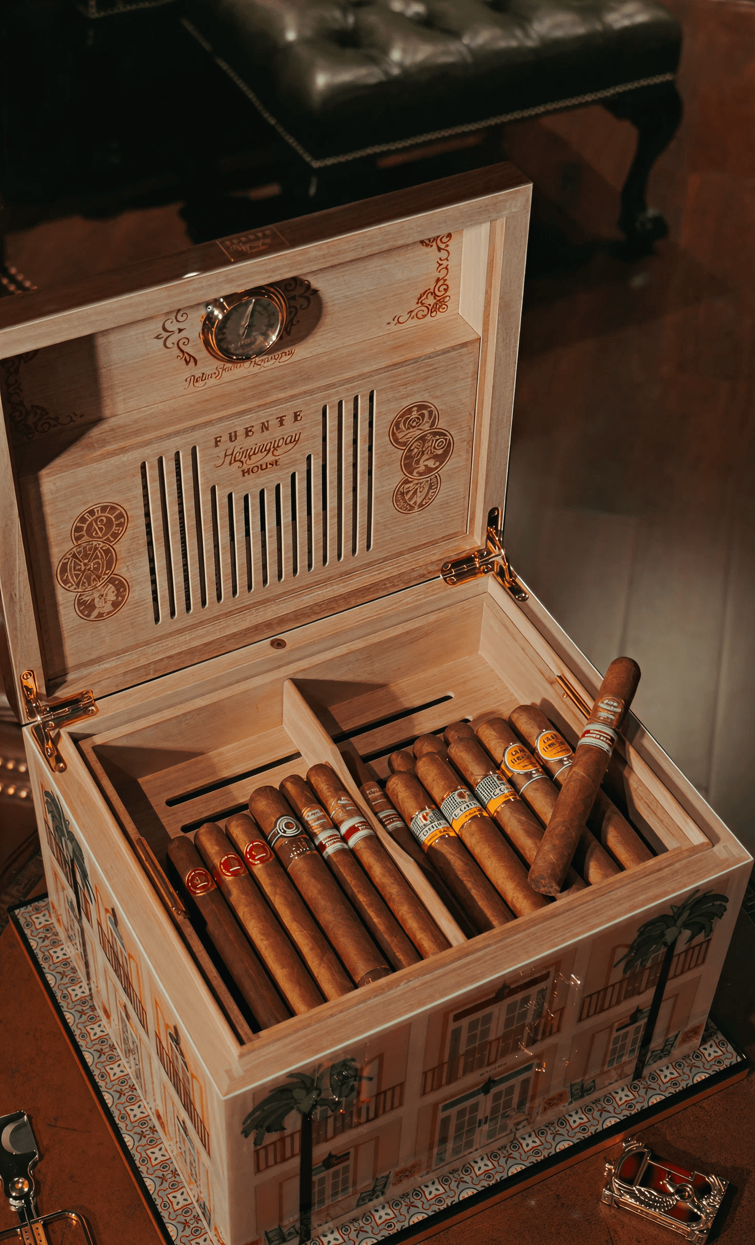 Curated cigars and brand atmosphere